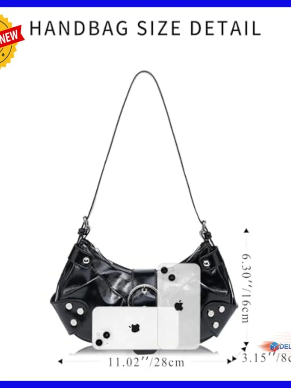 Genuine Leather Hobo Bag Adjustable Crossbody Shoulder Purse